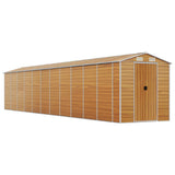 Garden Shed Light brown Galvanised Steel Large Garden Shed 3188285