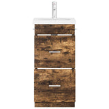 Bathroom Vanity with Sink Smoked Oak 42 x 40 x 84.5 cm 890700