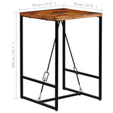 Bar Table Solid Reclaimed Wood 70x70x106 cm 246288