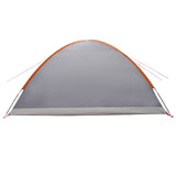 Cabin Tent Grey and Orange 8-Person Polyester and Steel 42028589