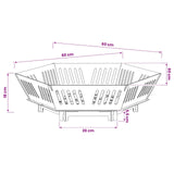 Fire Pit Black 60 x 60 x 18 cm Steel 8012600