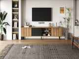 TV Stand Cabient with 3 Door, 2-tier open shelving, TV Cabinet Storage Sideboard, TV Entertainment N605P388089Z