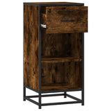 Sideboard Smoked Oak 35.5x35x76 cm Engineered Wood and Metal 848956