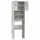 Washing Machine Cabinet Concrete Grey 64x24x190 cm Engineered Wood 859130