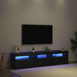 TV Cabinet 2 pcs Black Oak 180 x 35 x 40 cm Engineered Wood 3332505