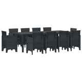 Garden Dining Set 11 pcs Anthracite Polypropylene 3378592