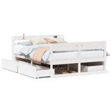 Bed Frame without Mattress White 160x200 cm Solid Wood Pine 3307117