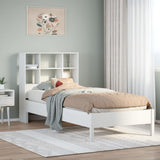 Bookcase Bed without Mattress White 90x190 cm Single Solid Wood Pine 3322892