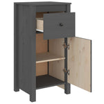Sideboards 2 pcs Grey 40x35x80 cm Solid Wood Pine 813759
