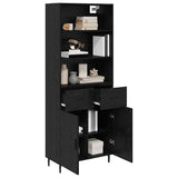 Highboard with Drawer Black Oak 69.5 x 34 x 180 cm 3416120