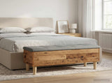 Storage Bench with Cushion Old Wood 102 x 42 x 46 cm 8017749