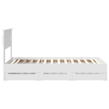Bed Frame with Drawer White 100 x 200 cm Engineer Wood 3409868