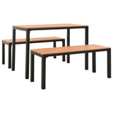 Garden Dining Set Brown and Black 317140
