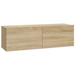 Wall TV Cabinets 2 pcs Sonoma Oak 100x30x30 cm Engineered Wood 804547
