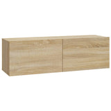Wall TV Cabinets 2 pcs Sonoma Oak 100x30x30 cm Engineered Wood 804547