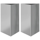 Garden Planters 2 pcs Triangular 50x43x75 cm Galvanized Steel 851182