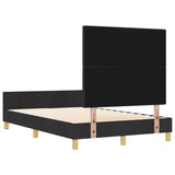 ZNTS Bed Frame Black 120x200 cm Fabric 3344720