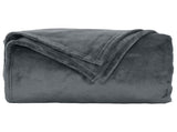 Throw Blankets 6 pcs Dark Grey 150 x 200 cm Fleece 42016798