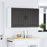 Kitchen Wall Cabinets 2 pcs Lucca Black Engineered Wood 853800