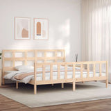 Bed Frame without Mattress 200x200 cm Solid Wood Pine 3193031