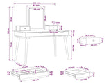 Dressing Table Set FAUSKE 4 pcs White 100 x 50 x 143 cm 3438581