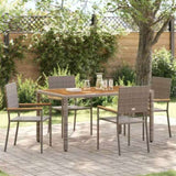 Garden Stacking Chairs 4 pcs Grey and Brown 54 x 56 x 90 cm 3403062