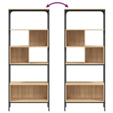 Bookcase 5-Tier Sonoma Oak 76x33x188.5 cm Engineered Wood 839004