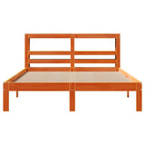 Bed Frame without Mattress Wax Brown 135x190 cm Double Solid Wood Pine 3306060
