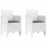 Garden Dining Set 3 pcs White Polypropylene 3378685