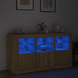 Sideboard with LED Lights Sonoma Oak 123x37x67 cm 3209060