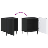 Bedside Cabinet 2 pcs Black 43 x 34.5 x 52 cm Engineered Wood 894338