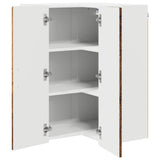 Wall Corner Cabinet PORTO Old Wood 57 x 57 x 80 cm 885433