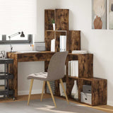 Corner Desk Smoked Oak 101.5 x 149.5 x 149.5 cm Engineered Wood 3337245