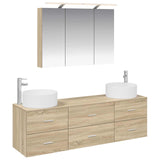 Bathroom Furniture Set 4 pcs Sonoma Oak 3407057