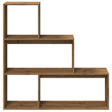 Room Divider Bookcase 3-Tier Artisan Oak 123x29x123 cm Engineered Wood 857993