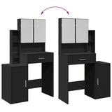 Dressing Table with Cabinet Black 80x35x132 cm 848235