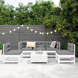 6 Piece Garden Sofa Set White Solid Wood Pine 3250713