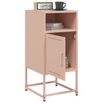 ZNTS Bedside Cabinets 2 pcs Pink 36x39x78 cm Steel 846569