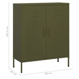 Storage Cabinet Olive Green Steel Medium 336162