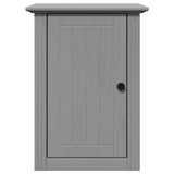ZNTS 3 Piece Bathroom Furniture Set BODO Grey Solid Wood Pine 3307649
