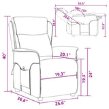 Massage Chair Dark Brown 93.5 x 67.5 x 101.5 cm Fabric 348354