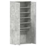 Shoe Cabinet with Door Grey 80 x 39 x 180 cm Engineered wood 3333869