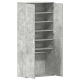 Shoe Cabinet with Door Grey 80 x 39 x 180 cm Engineered wood 3333869