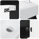 Bathroom Vanity Unit with Tap Black 45.5 x 22.5 x 84 cm 889452