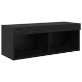TV Wall Units Wall-mounted 6 pcs Black Oak Engineered Wood 3402976