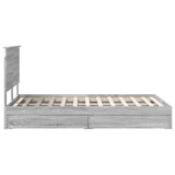 Storage Bed Grey Sonoma 120 x 200 cm Engineered Wood 3411227