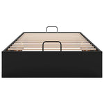 Ottoman Bed Frame without Mattress Black Single Faux Leather 3310827