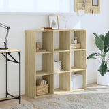 Bookcase Sonoma Oak 102x32x102 cm Engineered Wood 852818
