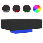 ZNTS Coffee Table with LED Lights Black 85x55x31 cm 836610