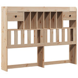 Bookcase Bed without Mattress 150x200 cm King Size Solid Wood Pine 3323962